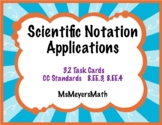 Scientific Notation Applications Task Cards and Google Sli