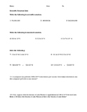 Scientific Notation Assessment