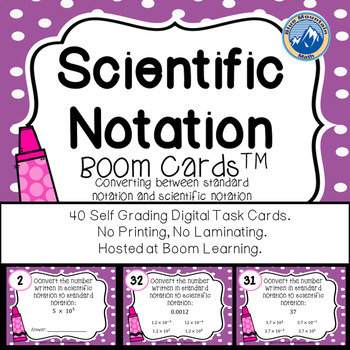 Preview of Scientific Notation Boom Cards