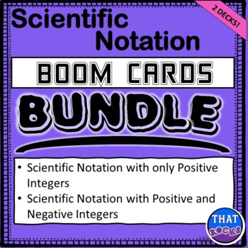 Preview of Scientific Notation Boom Cards Bundle