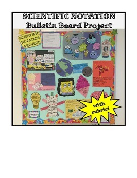 Preview of Scientific Notation Bulletin Board Project with Rubric!