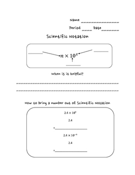Preview of Scientific Notation Bundle