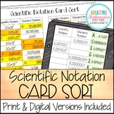 Scientific Notation Card Sort Activity - PDF & Digital