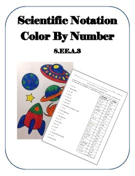 Preview of Scientific Notation Color by Number