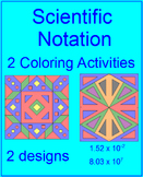 Scientific Notation - Coloring Activities (2 separate activities)