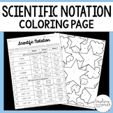 Scientific Notation Coloring Worksheet