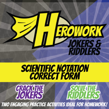 Preview of Scientific Notation Correct Form Printable Activities - Herowork Worksheets