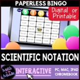 Scientific Notation Digital Bingo Review Game - Paperless 