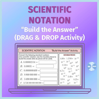 Preview of Scientific Notation - Drag & Drop Activity for Google Slides