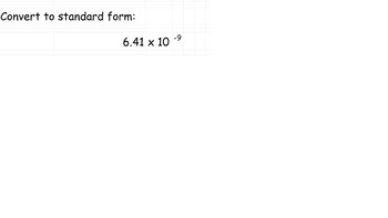 Preview of Scientific Notation Drill