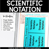 Scientific Notation Lesson for Interactive Notebook - Includes Practice Problems