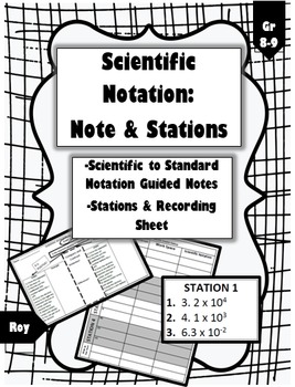 Preview of Scientific Notation Flowchart Cheat Sheet and Stations