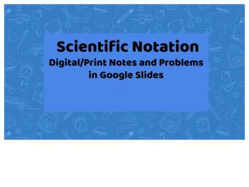 Preview of Scientific Notation Google Slide Notes/Practice