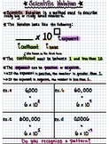 Scientific Notation Guided Notes
