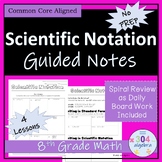 Scientific Notation Guided Notes | 8th Grade Math Unit | No Prep