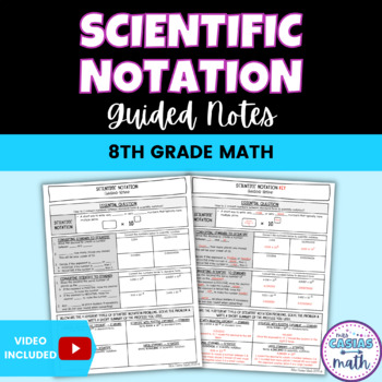 Preview of Scientific Notation Guided Notes Lesson