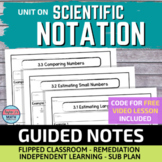 Scientific Notation Guided Notes for Video Lessons