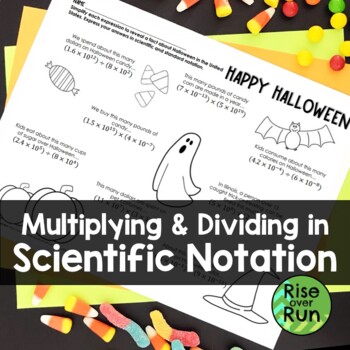 Preview of Scientific Notation Halloween Activity