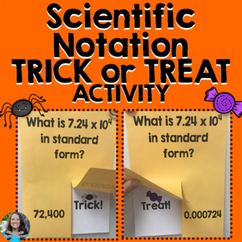 Preview of Scientific Notation Halloween Activity Trick or Treat Game