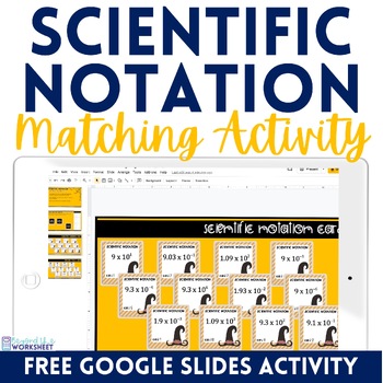Preview of Scientific Notation Halloween Matching - Digital Activity