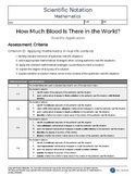 Scientific Notation: How Much Blood Is There in the World?
