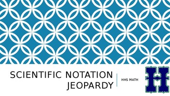 Preview of Scientific Notation Jeopardy