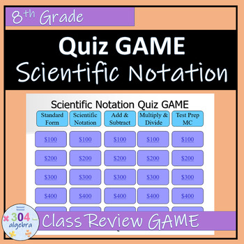 Preview of Scientific Notation Quiz Show - Review Game