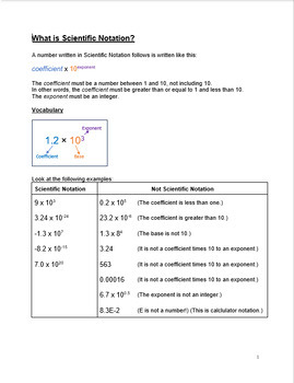 Preview of Scientific Notation Lessons