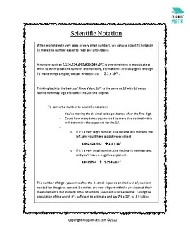 Preview of Scientific Notation (M4P.E6)