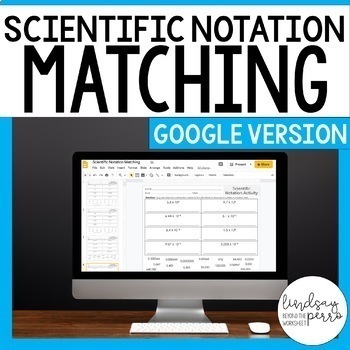 Preview of Scientific Notation Matching Digital Math Activity