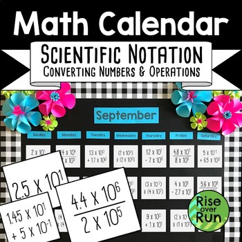 Preview of Scientific Notation Math Calendar