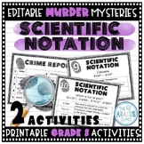 Scientific Notation Math Murder Mystery Printable Activity