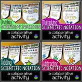 Operations with Scientific Notation Math Pennant Activity Bundle