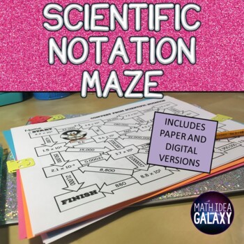 Preview of Scientific Notation Maze Activity