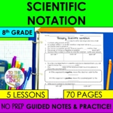 Scientific Notation Notes & Practice | No Prep Notes + Int