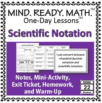 Preview of Scientific Notation Notes and Activity