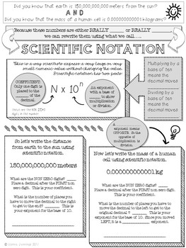 Scientific Notation Notes and Practice by Connie Jennings | TpT