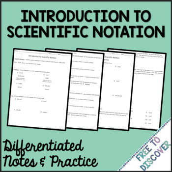 Preview of Scientific Notation Notes and Practice