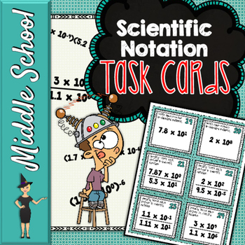 Preview of Scientific Notation Operations - 48 Task Cards