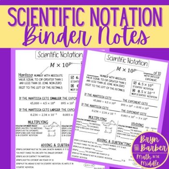 Preview of Scientific Notation Operations Notes