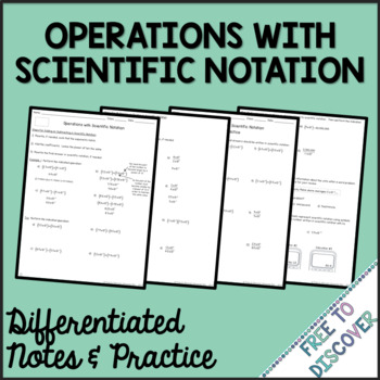 Preview of Scientific Notation Operations Notes and Practice
