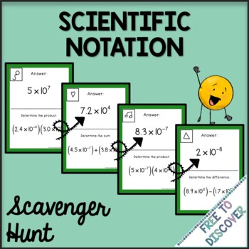 Preview of Scientific Notation Operations Scavenger Hunt Activity