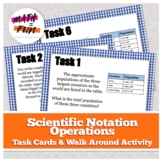 Scientific Notation Operations | Task Cards, Review, Escap