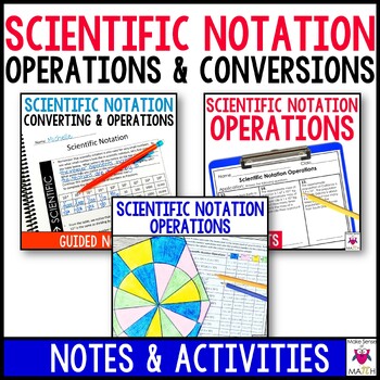 Preview of Scientific Notation Operations and Conversions Notes and Activities Bundle