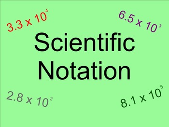 Preview of Scientific Notation Practice - Smartboard