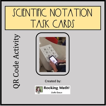 Preview of Scientific Notation QR Code Task Cards