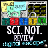 Scientific Notation Review Digital Math Escape Room Activity