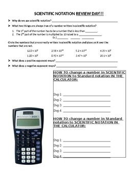 Preview of Scientific Notation Review (notes)