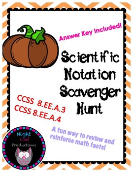 Preview of Scientific Notation Scavenger Hunt