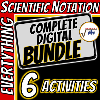 Preview of Scientific Notation Self-Checking Digital Activities BUNDLE